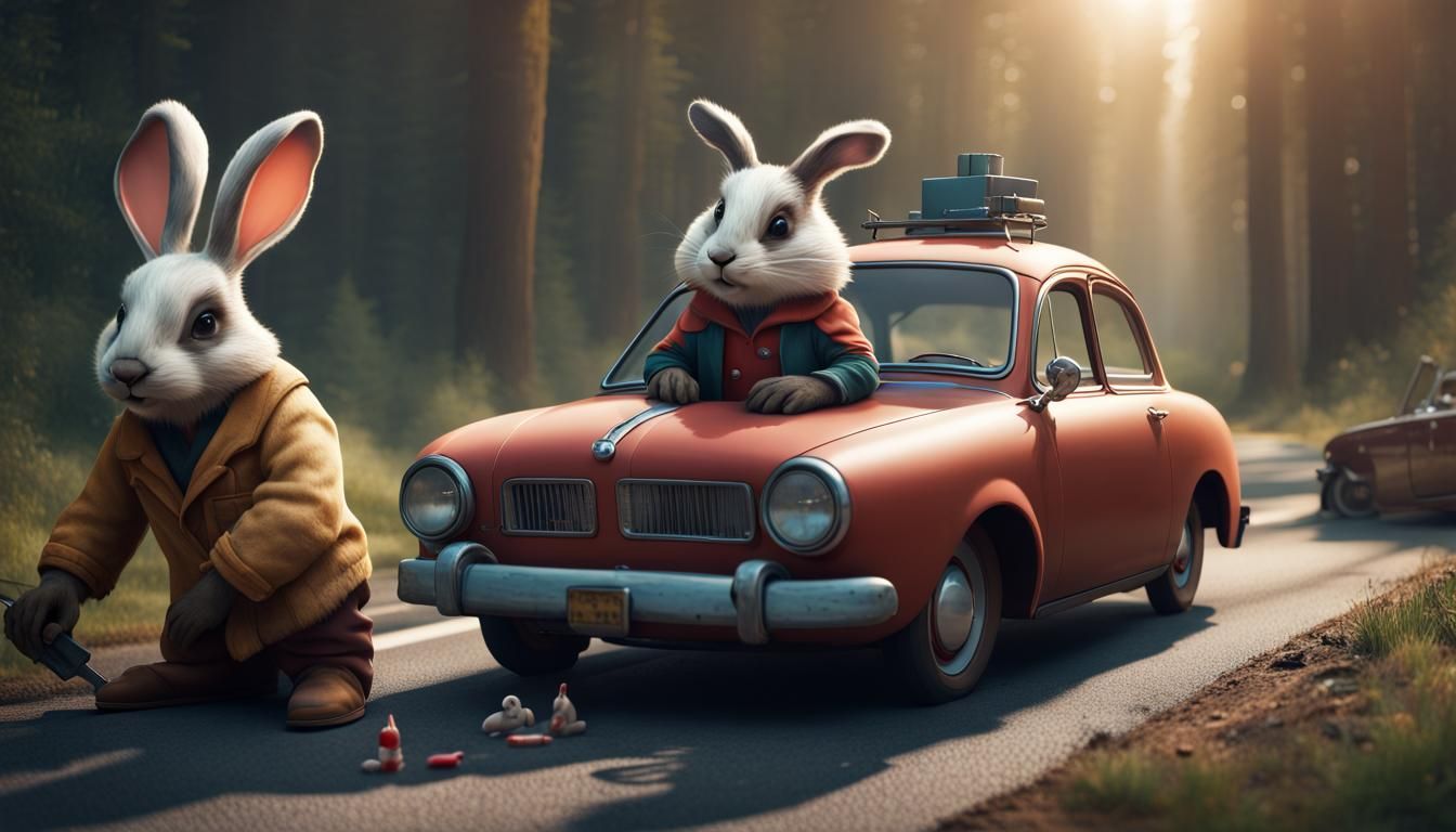 Badger and Bunny Car Repair: Picture Book Style