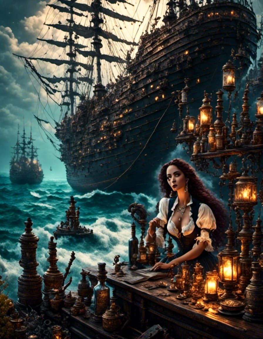 Brandy: A Cinematic Nautical Portrait of a Harbor Barmaid