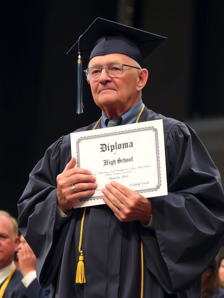 Late Bloomer: Grandpa's Graduation Day Dream