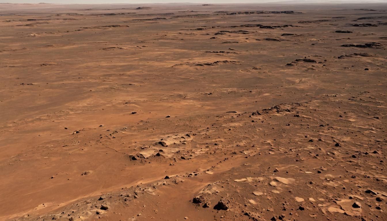 Vast Martian Landscape Panorama