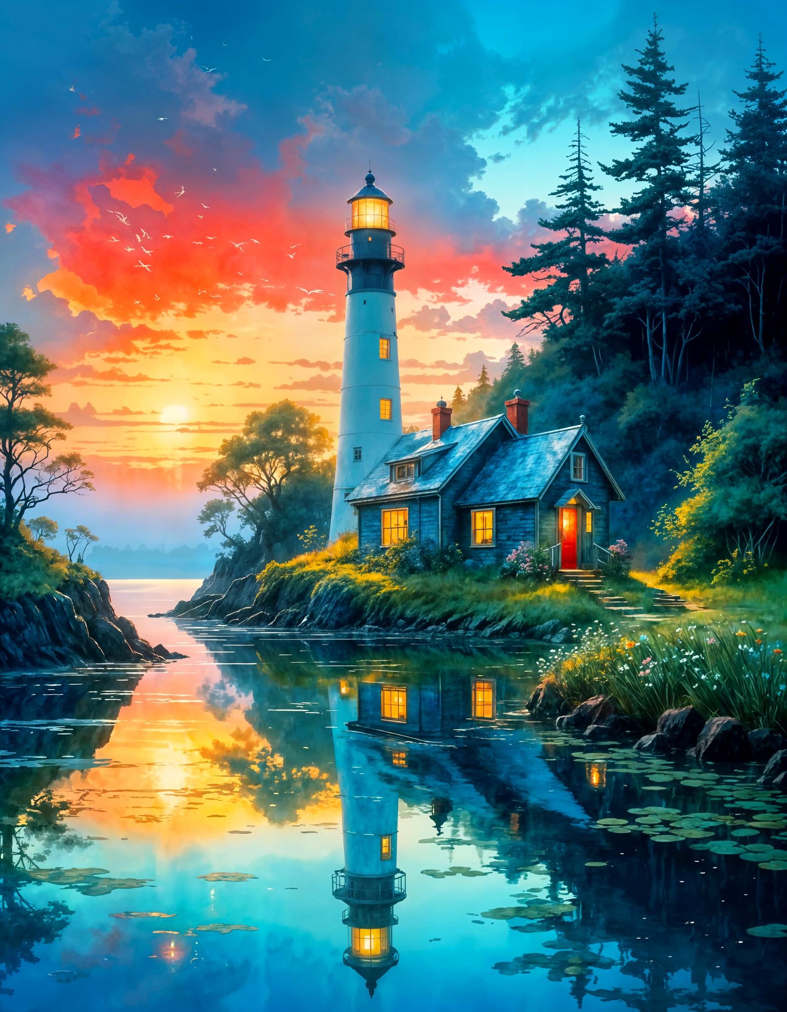 Dawn Lighthouse