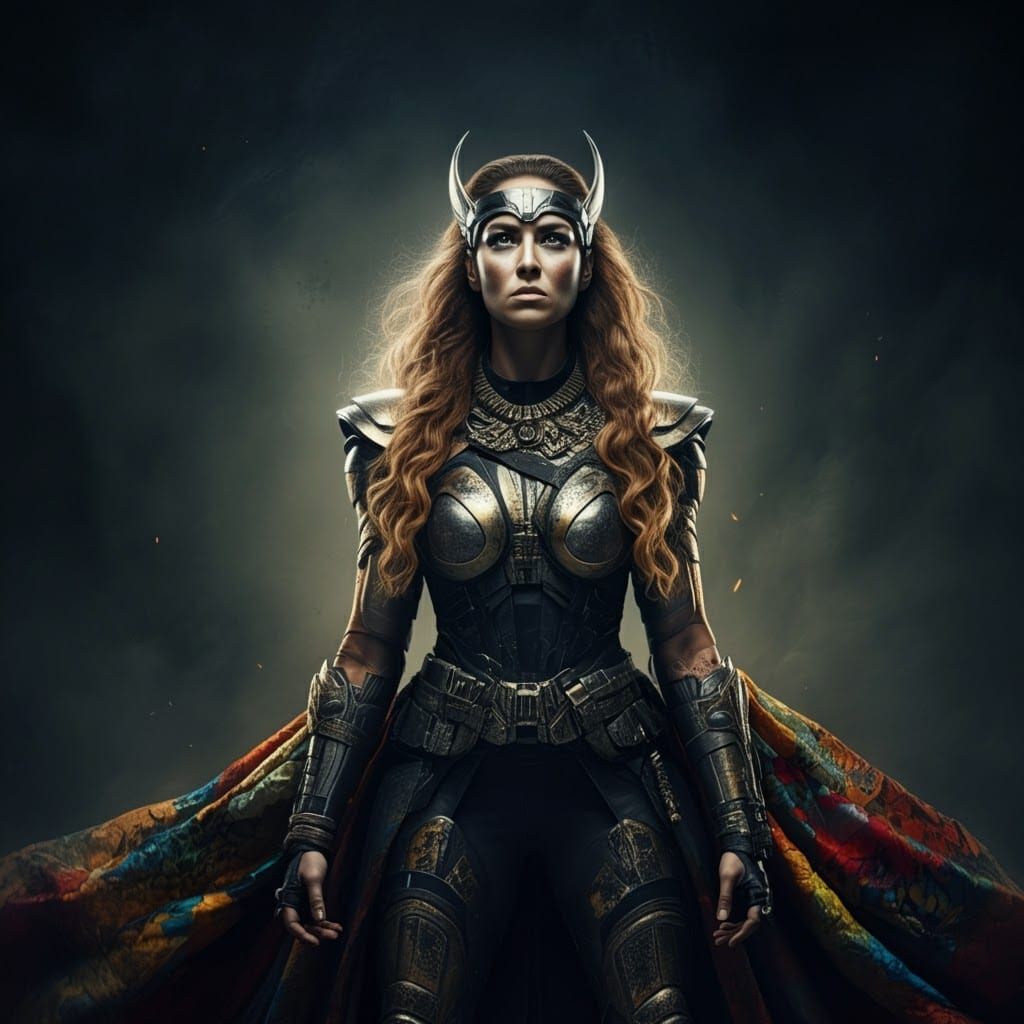 Heroic Woman in Cinematic Light