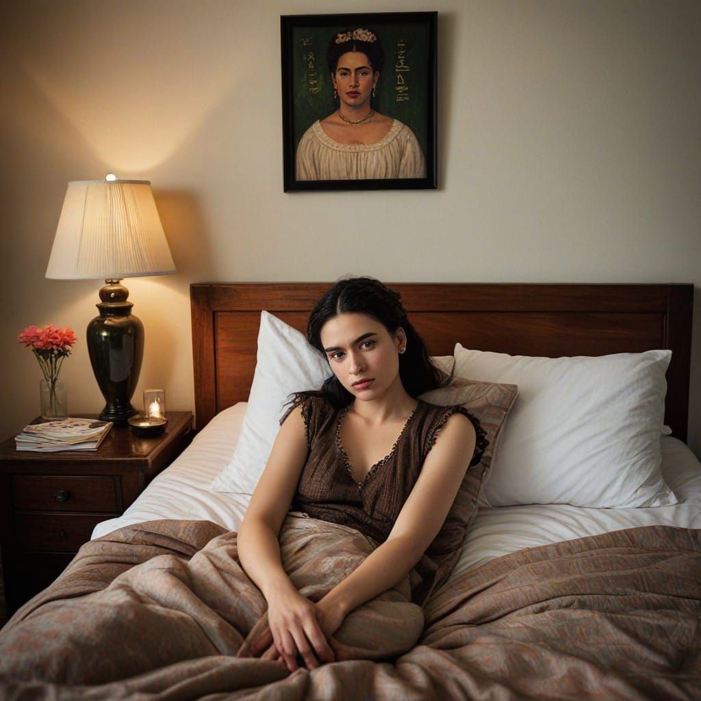 A Woman's Moody Nightly Reflection