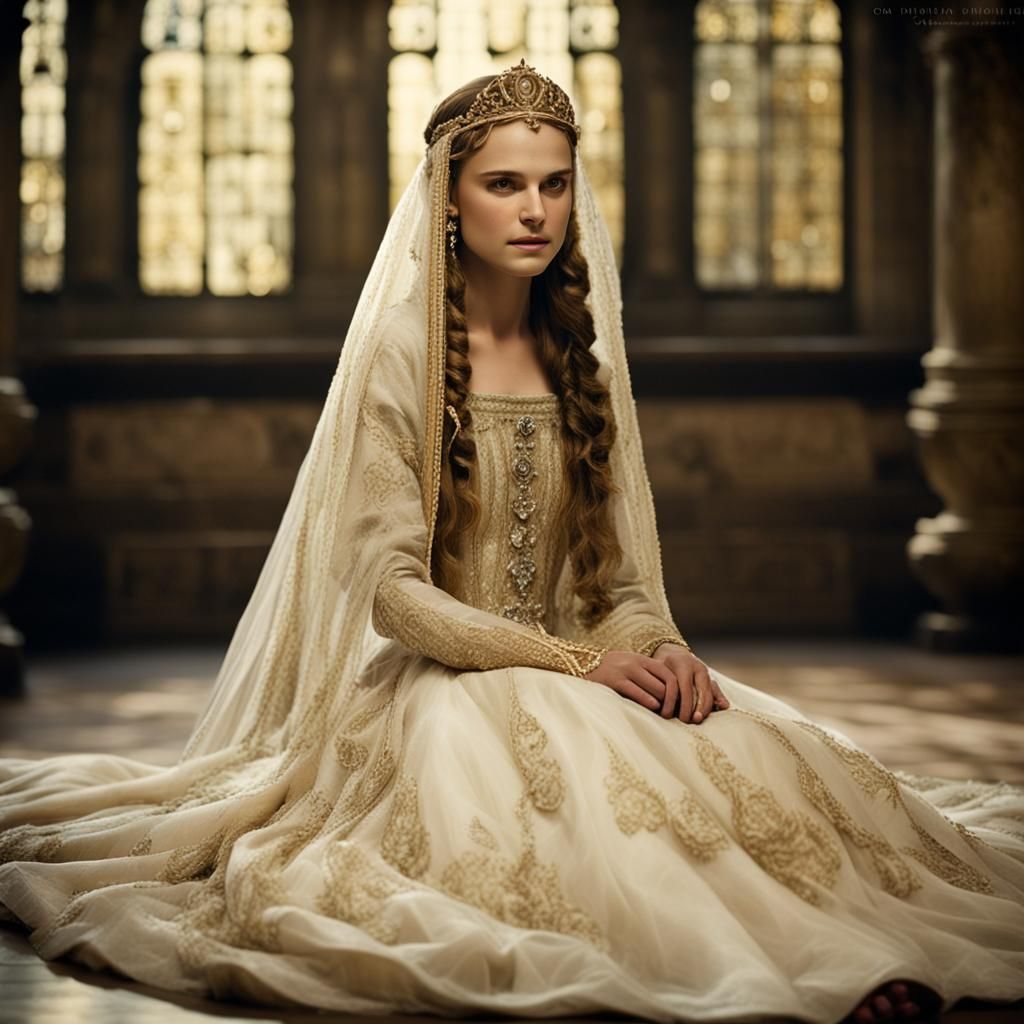 Eudoxia-Inspired Bride with Braids in Natural Lighting