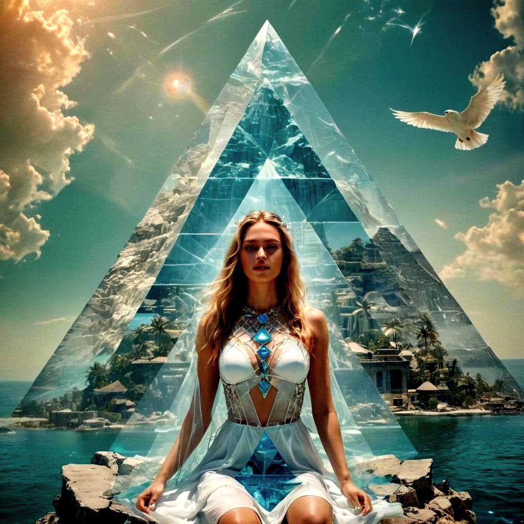 Atlantis Crystal Pyramid: Spiritual Ascension in Double Expo...