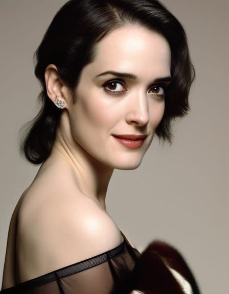 Hyperrealistic Portrait of Young Woman with Alluring Gaze