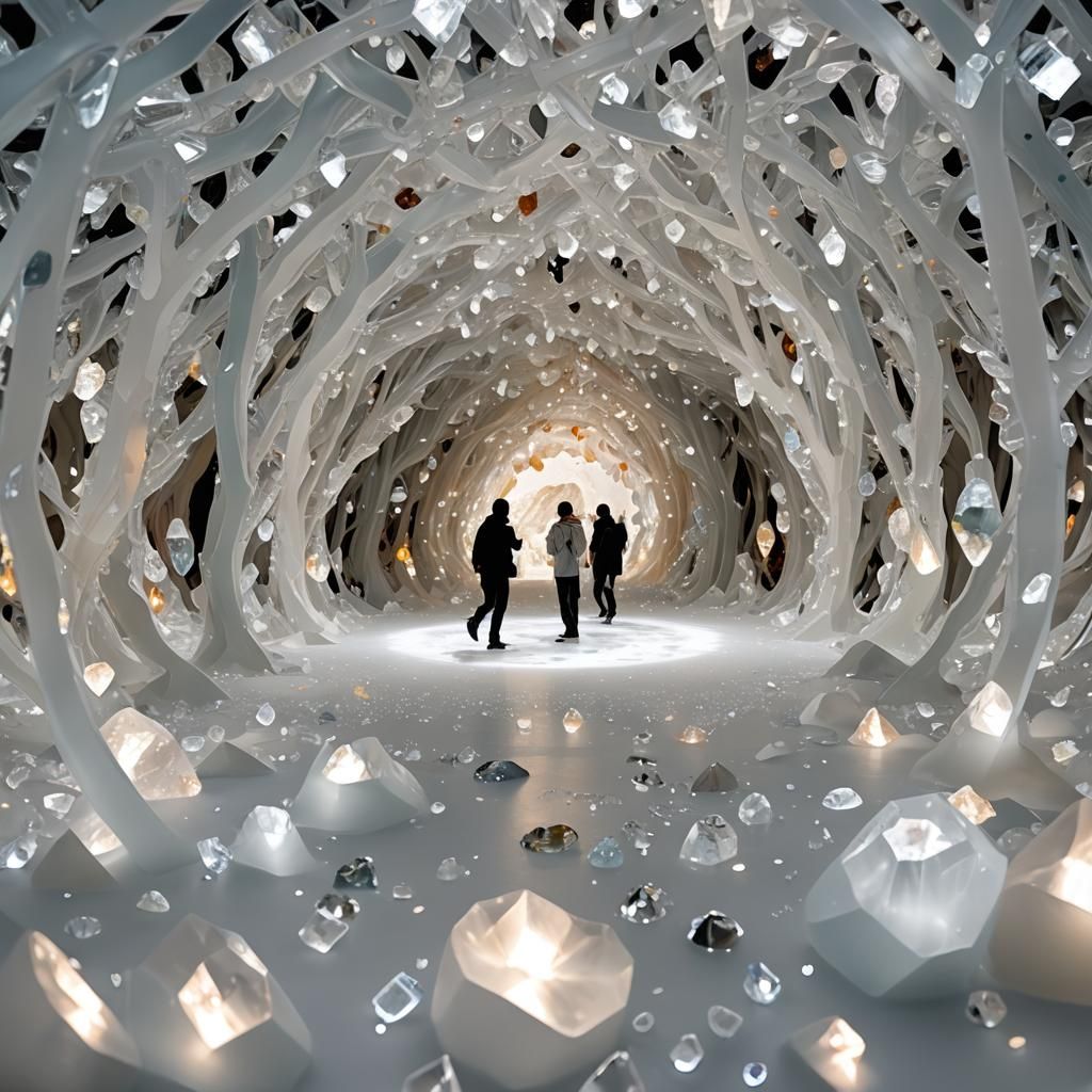 Dancing Crystals in a Living Crystal Cave