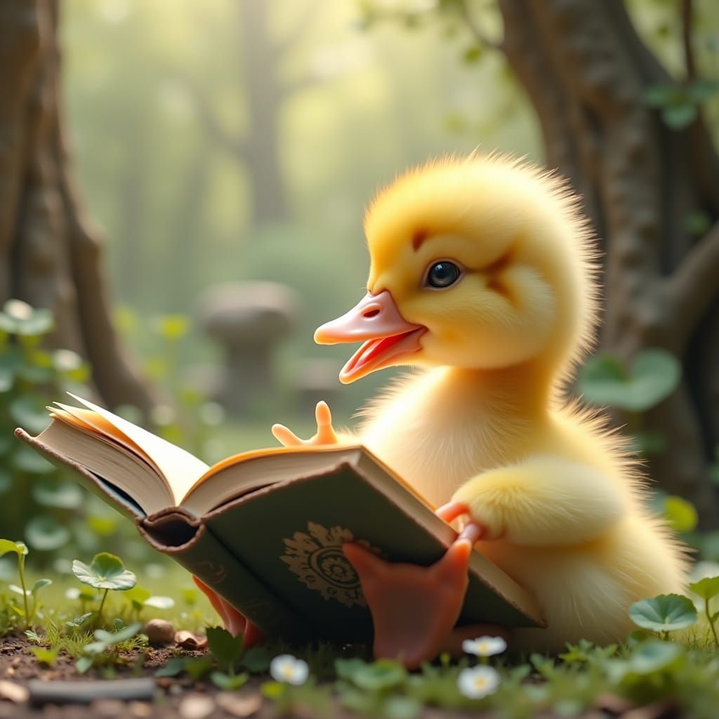 "I Can't Read," The Duckling Thought to Herself.