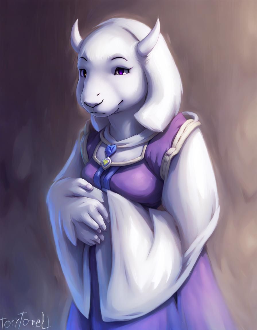 Toriel Digital Art Portrait