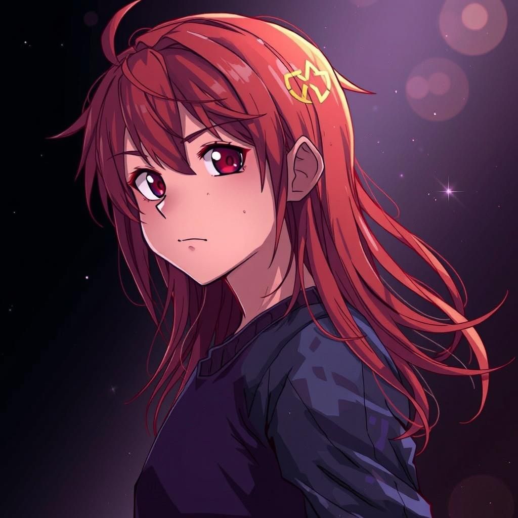 Youthful Boy with Flowing Hair: 3D Anime Art