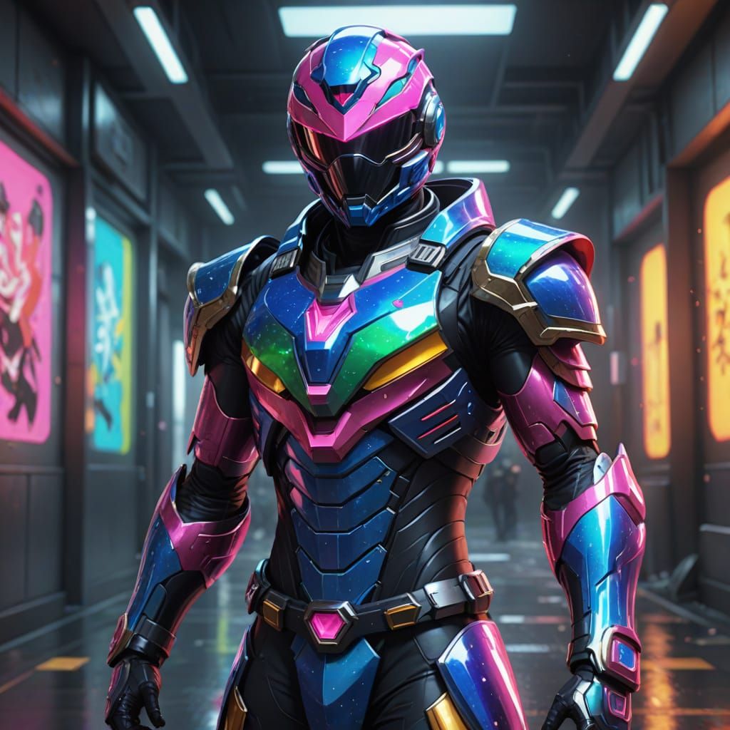 Epic Rainbow Opal Super Sentai Hero in Vivid Colors