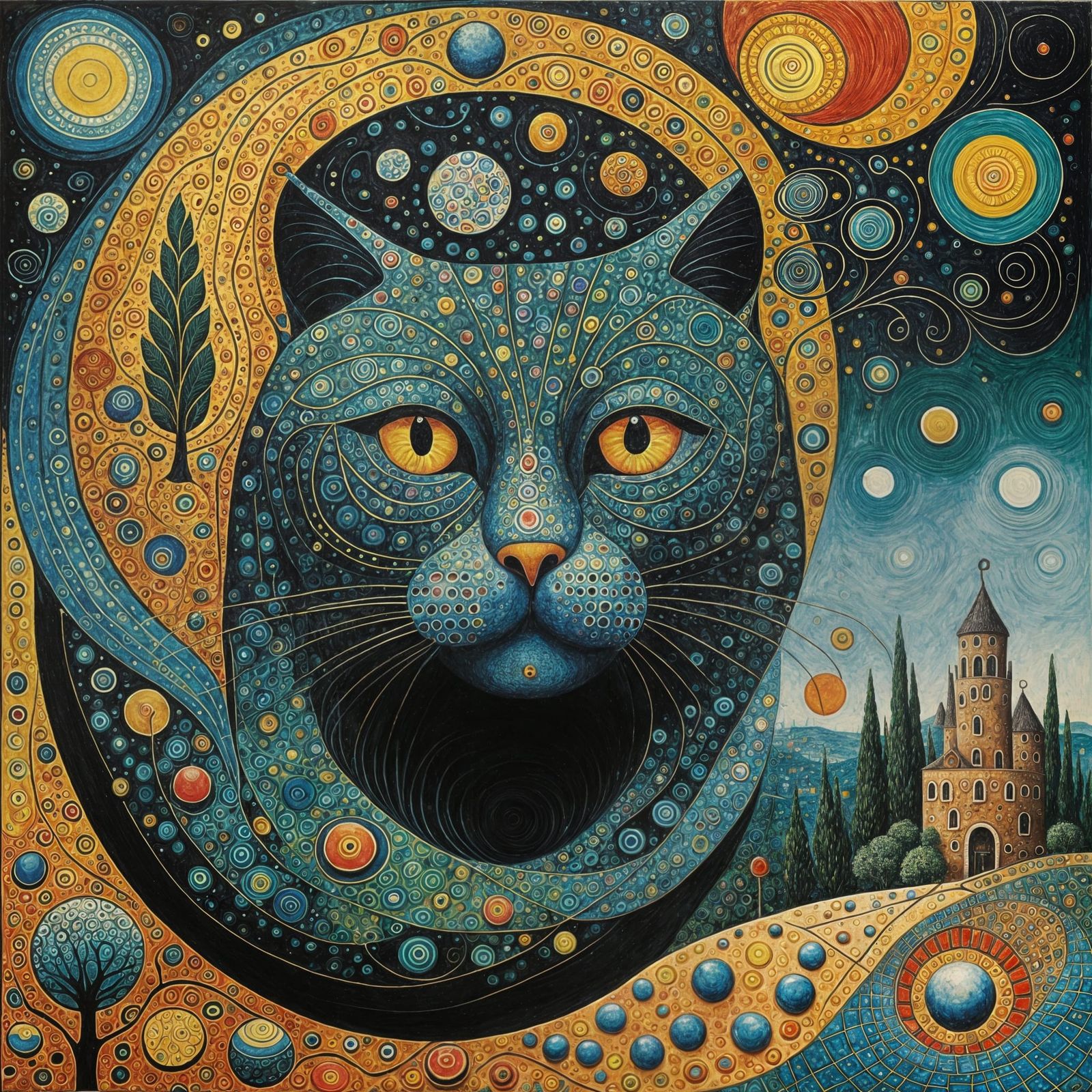 Fried's Studio Cat Becomes Artistic Canvas in Whimsical Scen...
