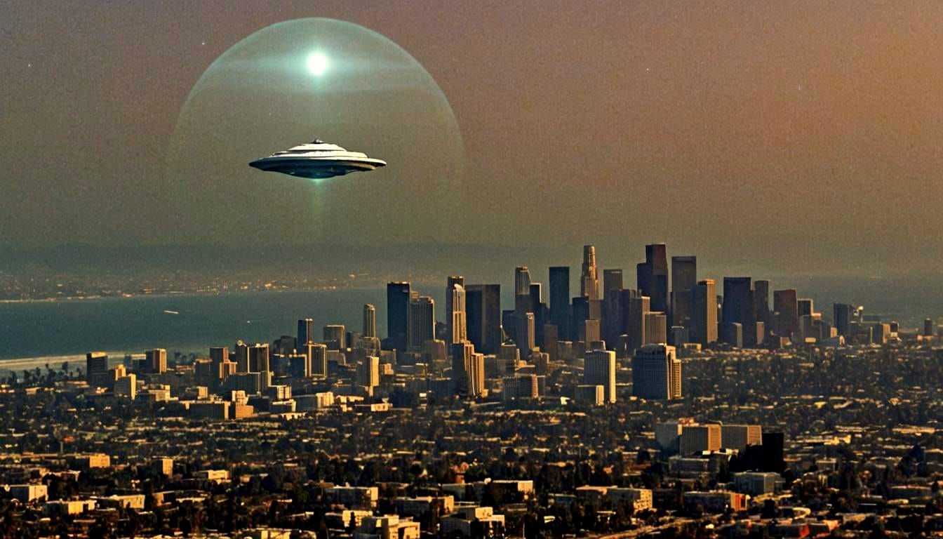 UFO Over Los Angeles with Galactic Federation Craft