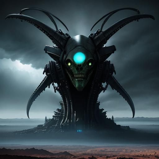 Epic Alien Encounter Over Area 51 Painting