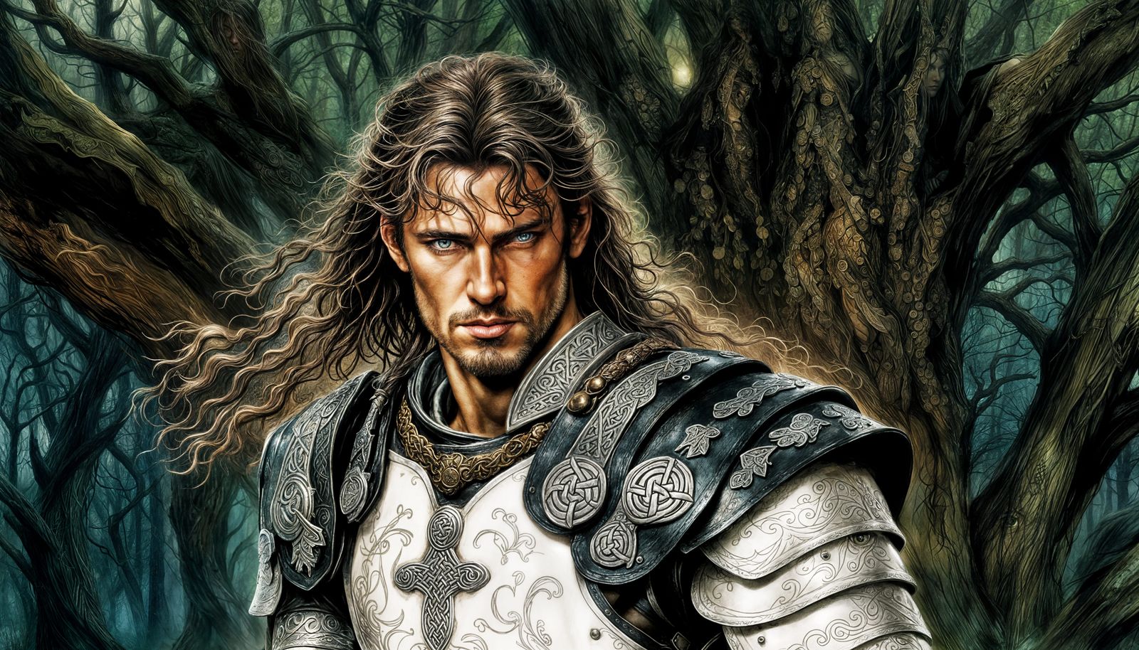 Celtic Warrior in Leather Armor Art