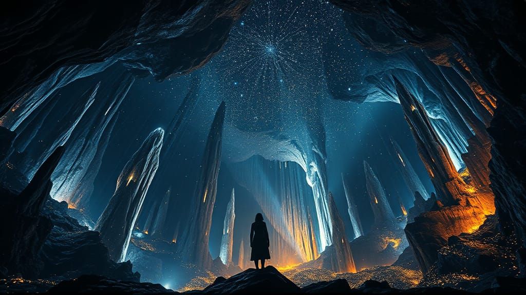 Galactic Cavern in Hyperrealistic Detail