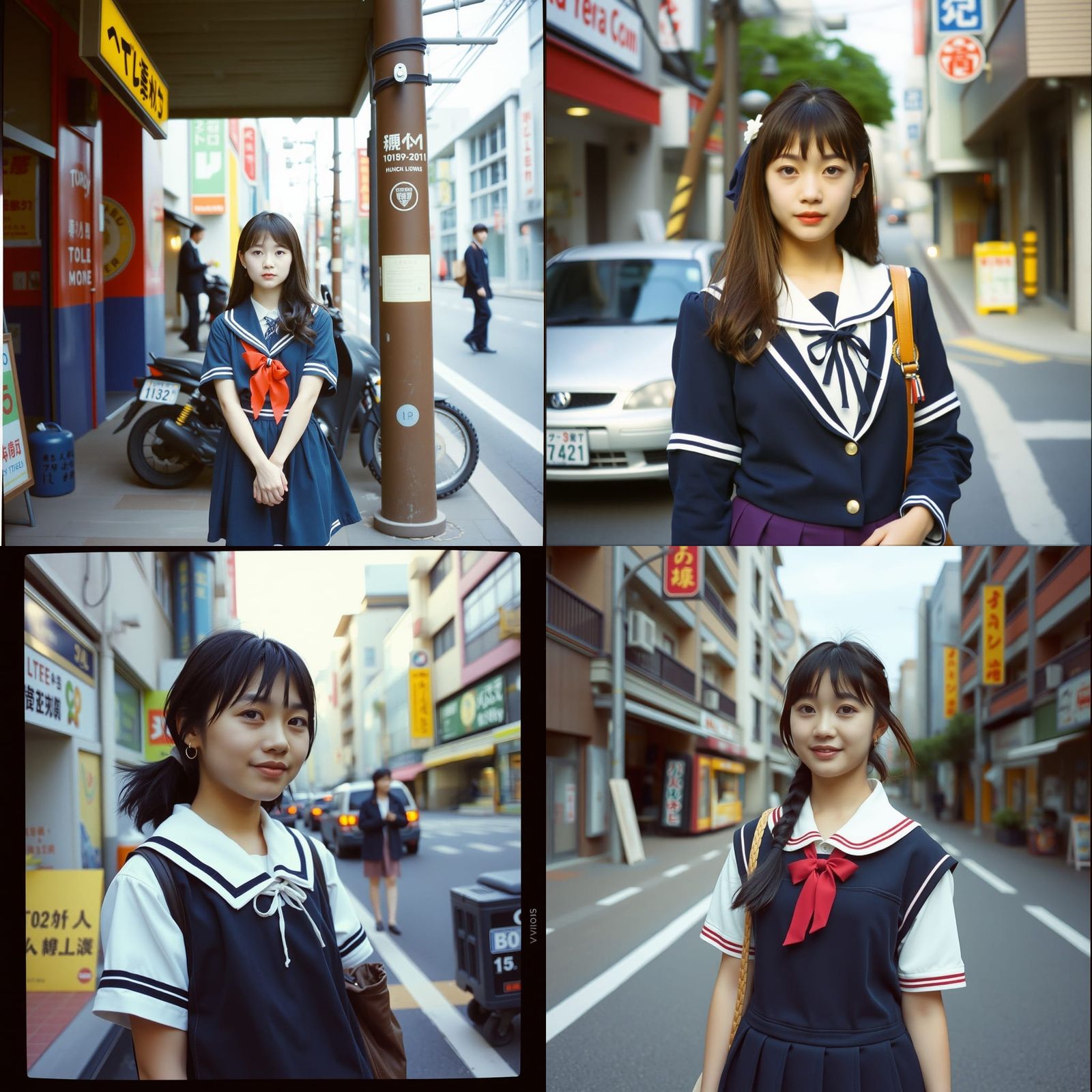 High School Girl in Tokyo with Dacia Car
