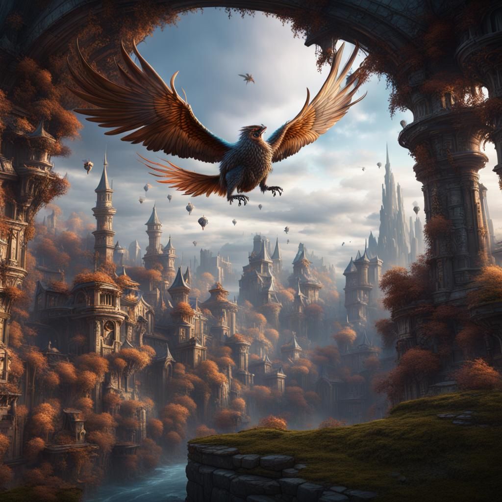 Bird flying