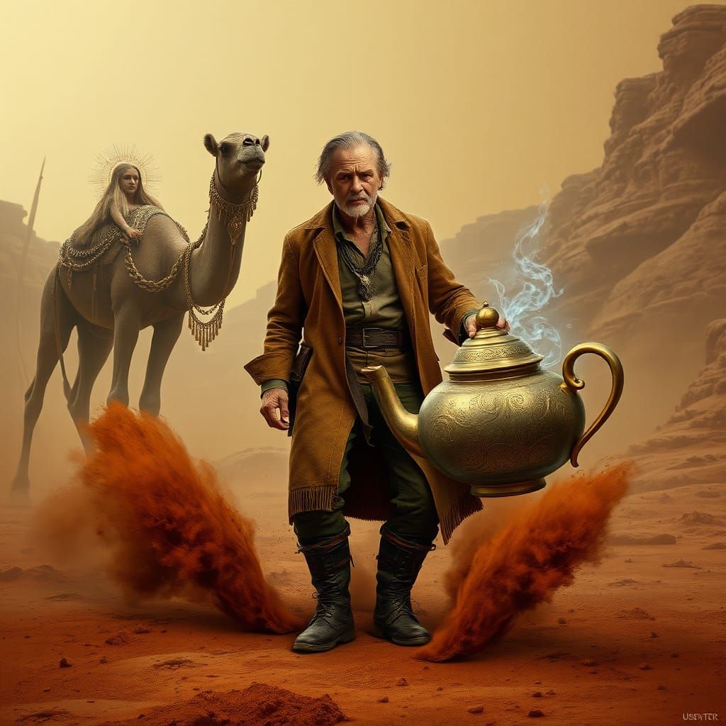 Heroic Battle to Save Camel-Woman on Alien World