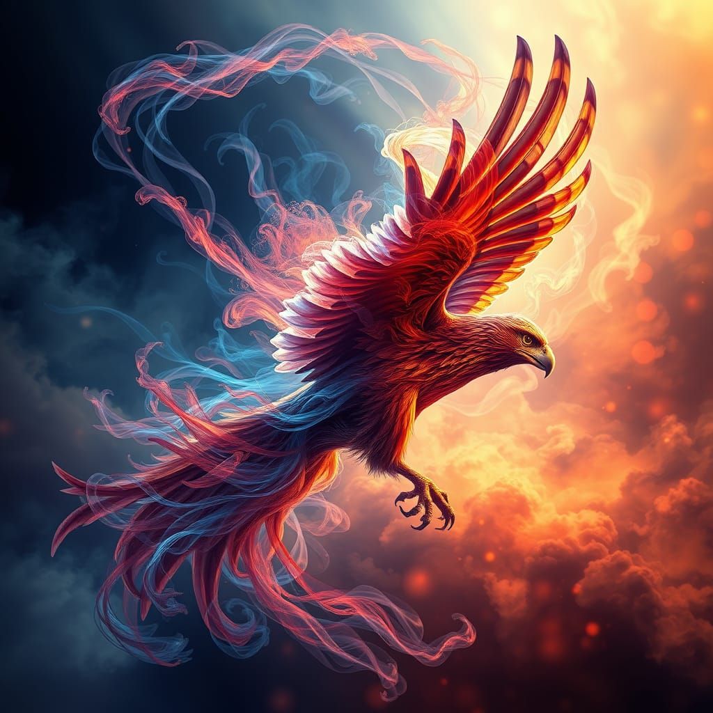 Ethereal Hawk Born From Whispers of Air