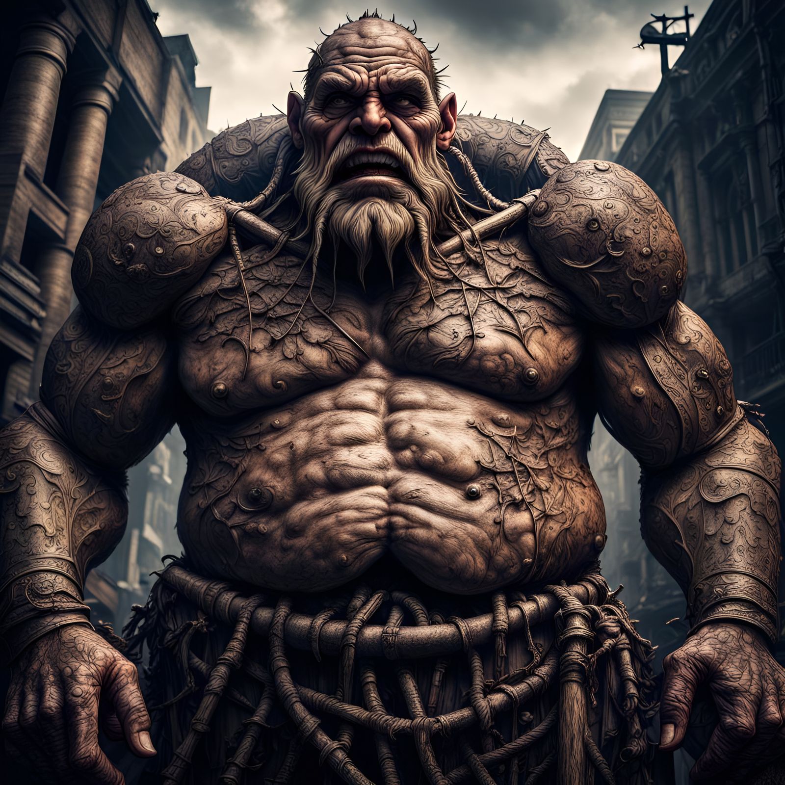 Hyperrealistic Jack the Giant Killer in Sharp Focus