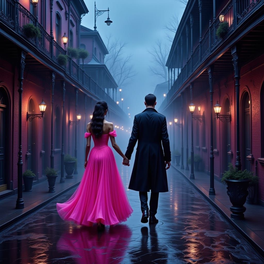 Neon Romance in a Victorian New Orleans