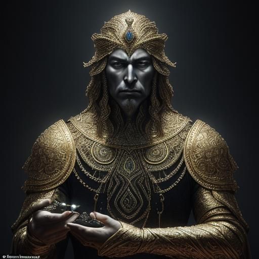 Tsar Koschei Withers Over Gold: Hyperrealistic Concept Art