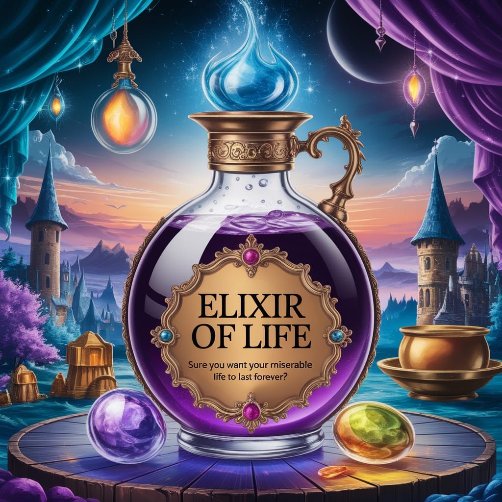 Elixir of Life in a Magical Fantasy Setting