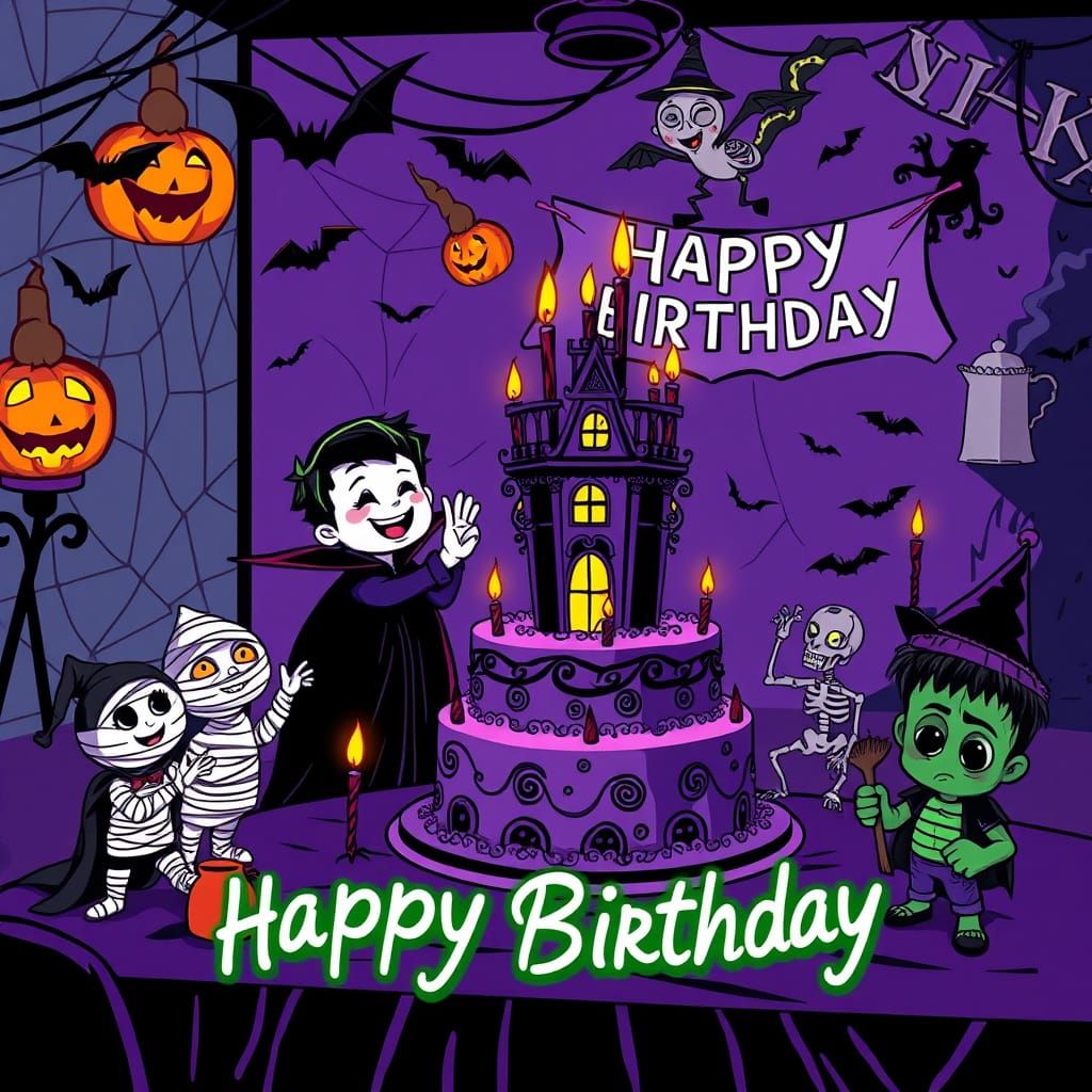 Gothic Vampire Birthday Party With Adorable Monsters