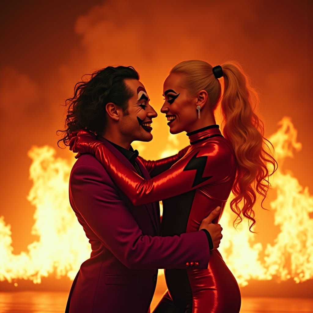 Drag Queens as Joker and Harley Quinn Dance in Hellfire