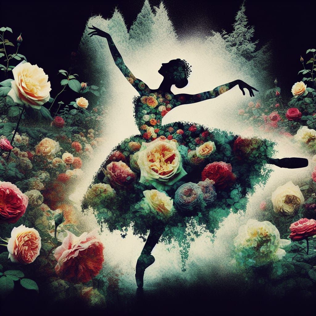 Ethereal Ballerina in Vintage Garden