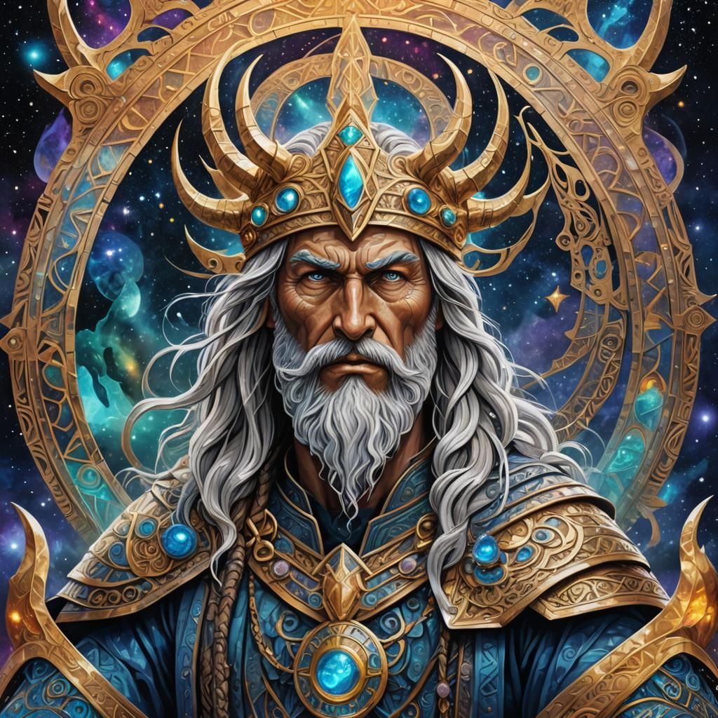 Forseti: Norse God of Justice in Astral Illustration