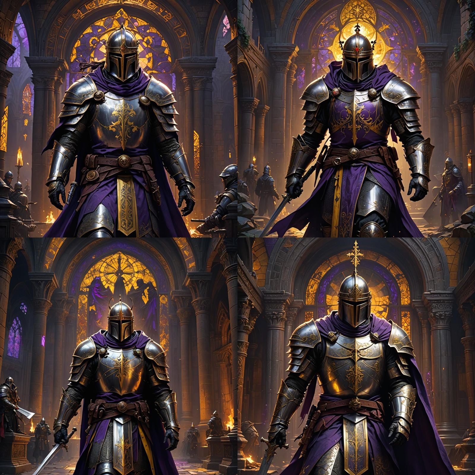 Knight Templar in Dark Fantasy Style