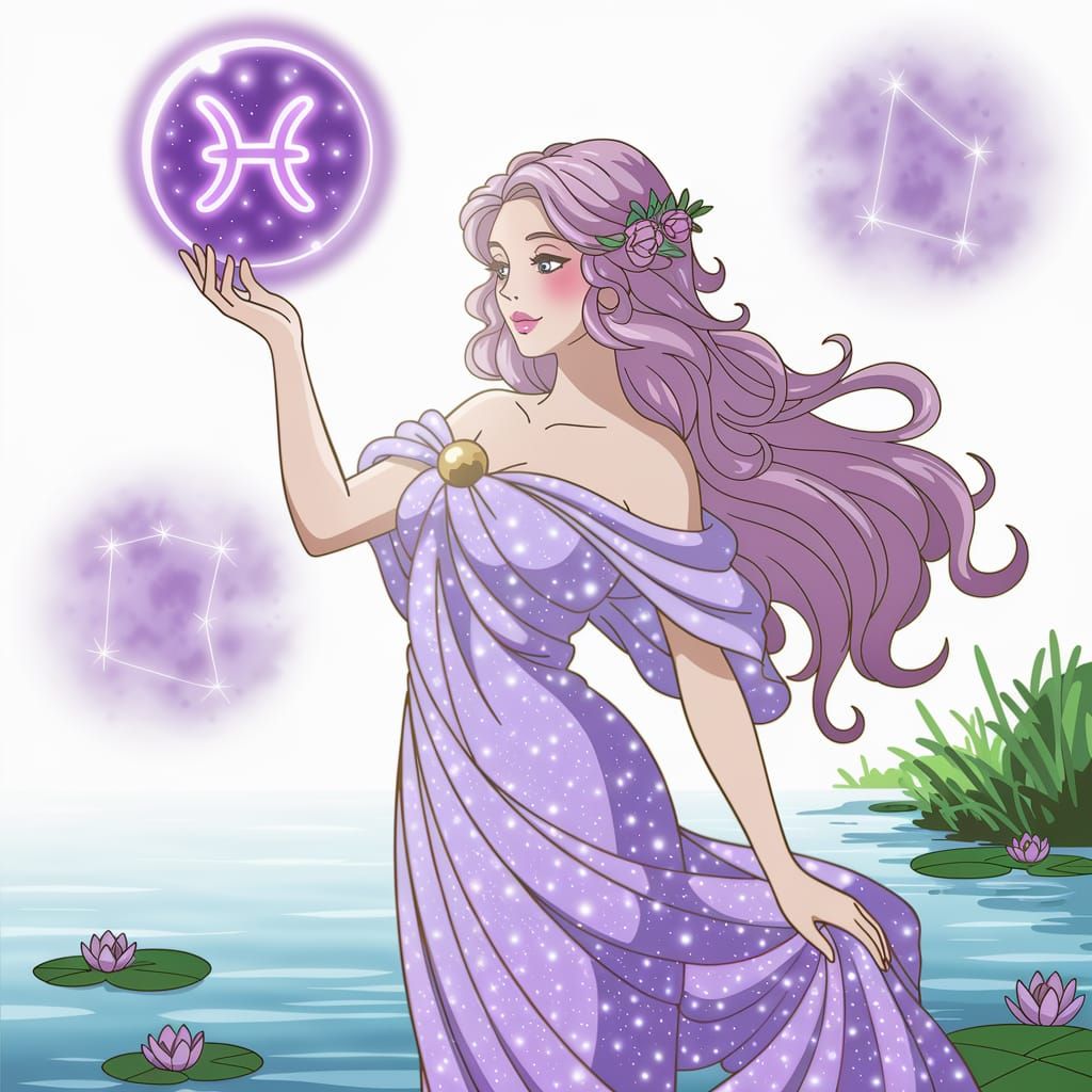 Aphrodite Goddess of Unity and Protection in Anime Style