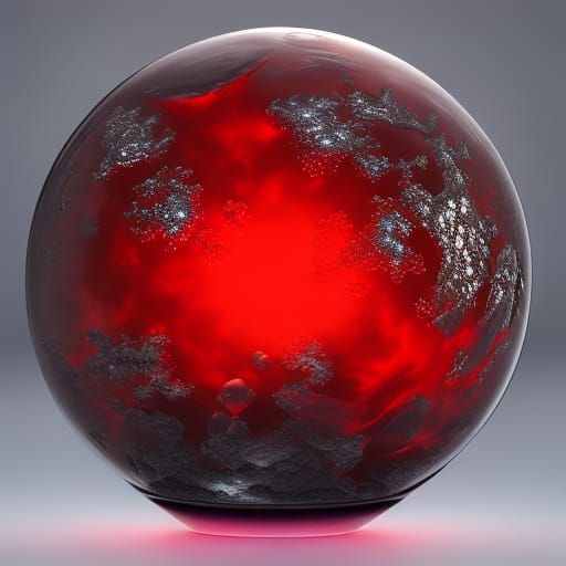 Inferno: Smoky Crystal Magic Sphere, Digital Art