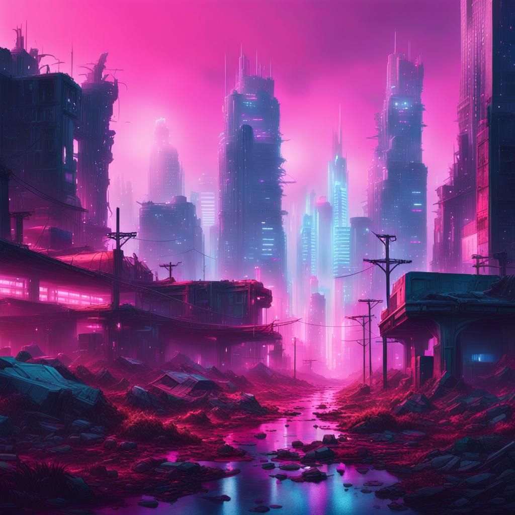 Surreal Panoramic Landscape Generated by AI