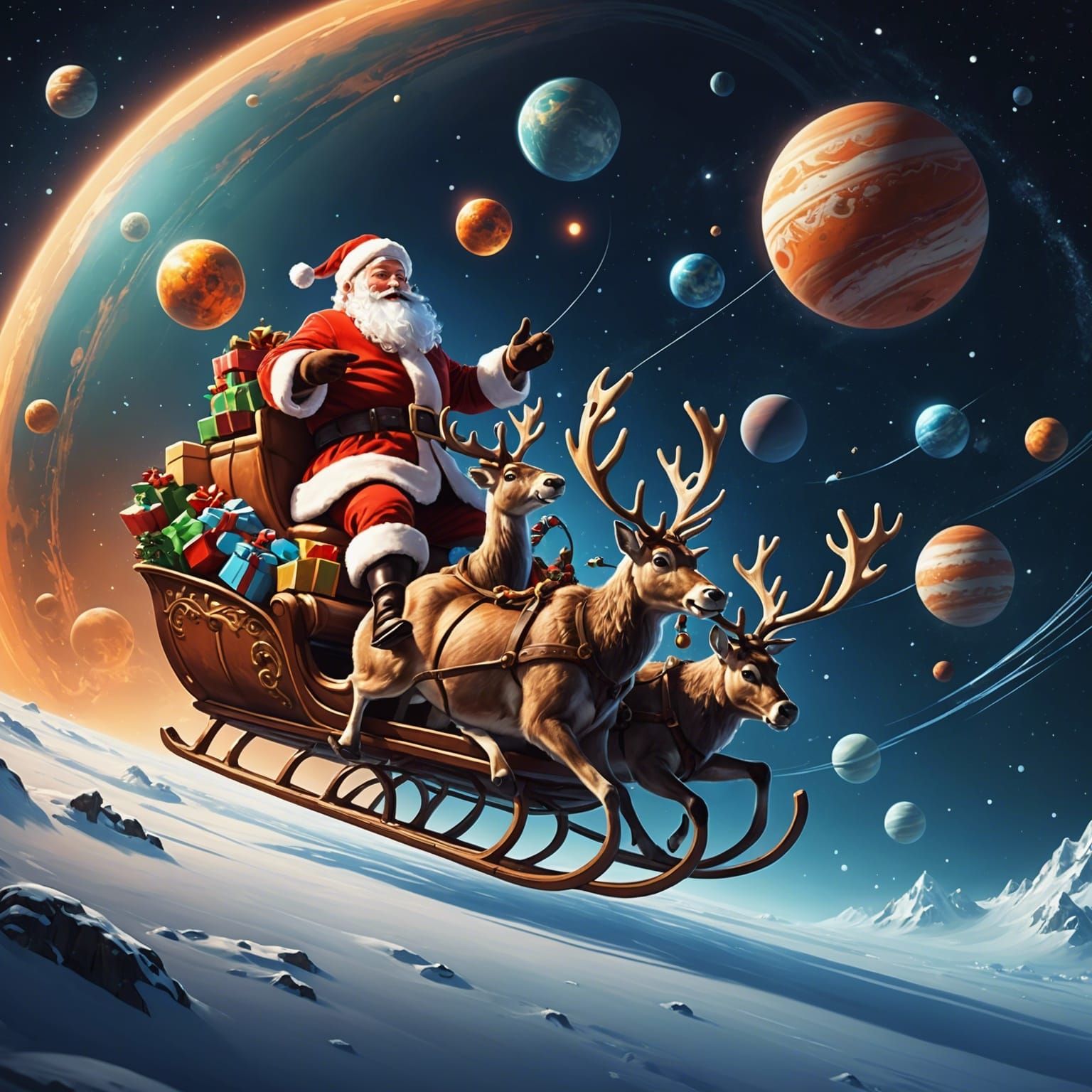 Santa in space