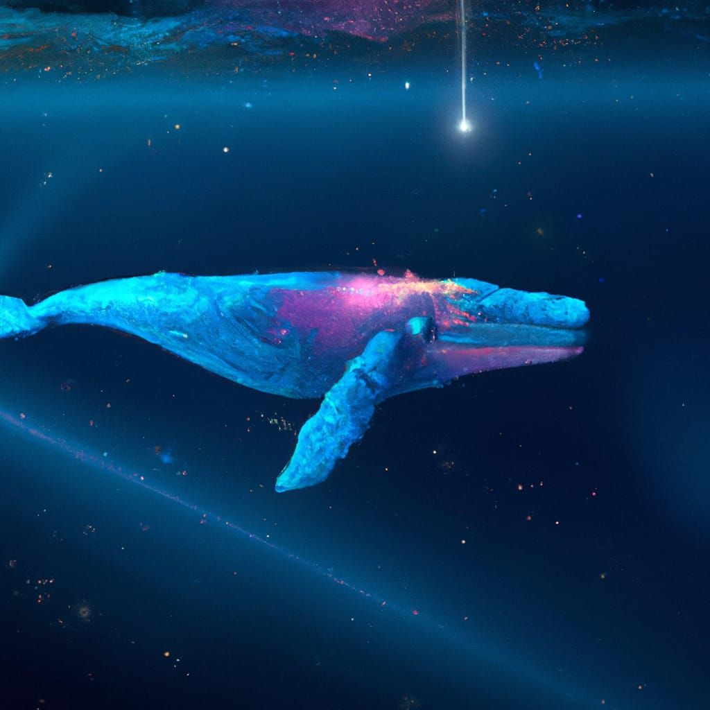 Jewel Whale Glides Through the Ocean