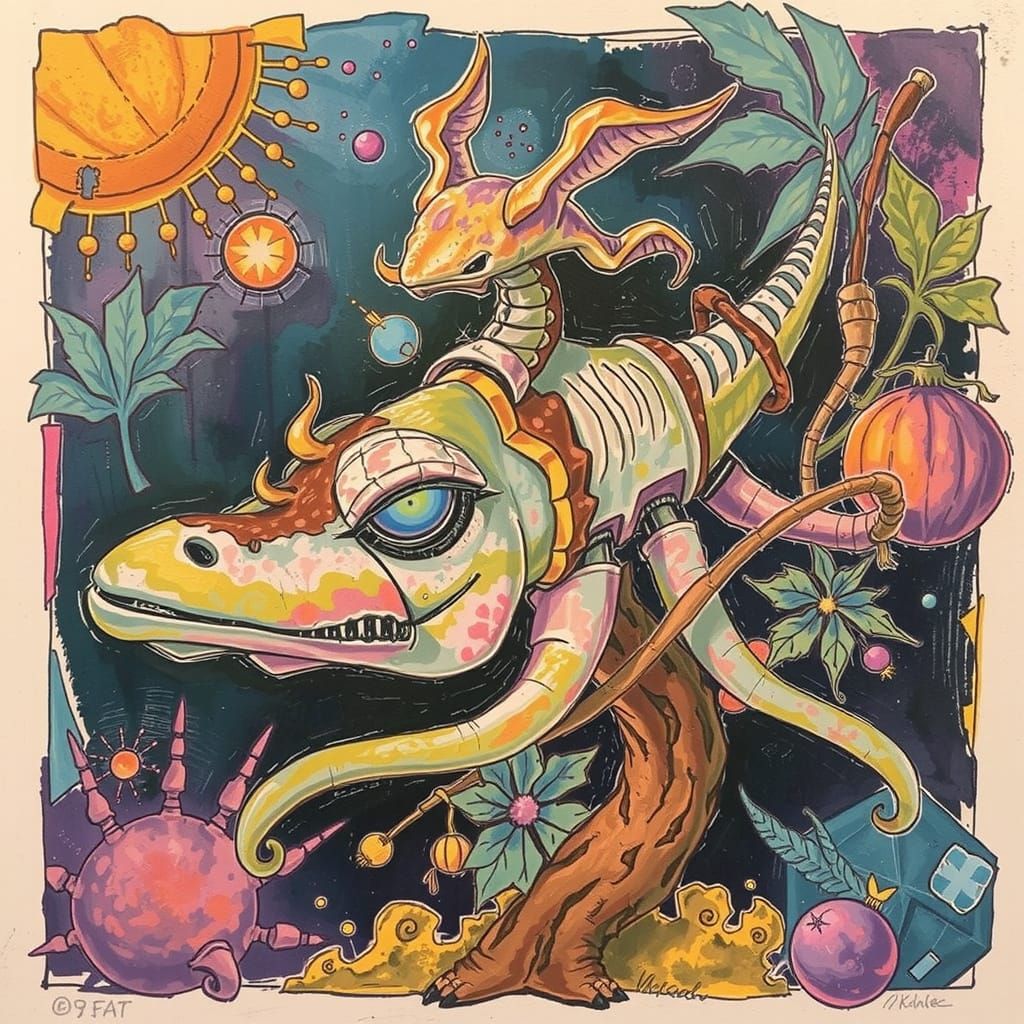 Etcher's Etching of an Artist's Sketch