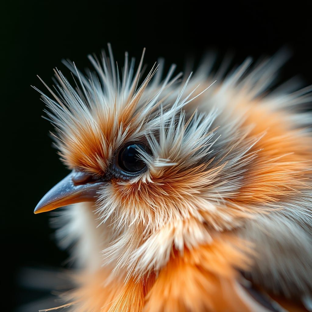 Detailed Close-Up of a Vibrant Owl in Hyperrealism