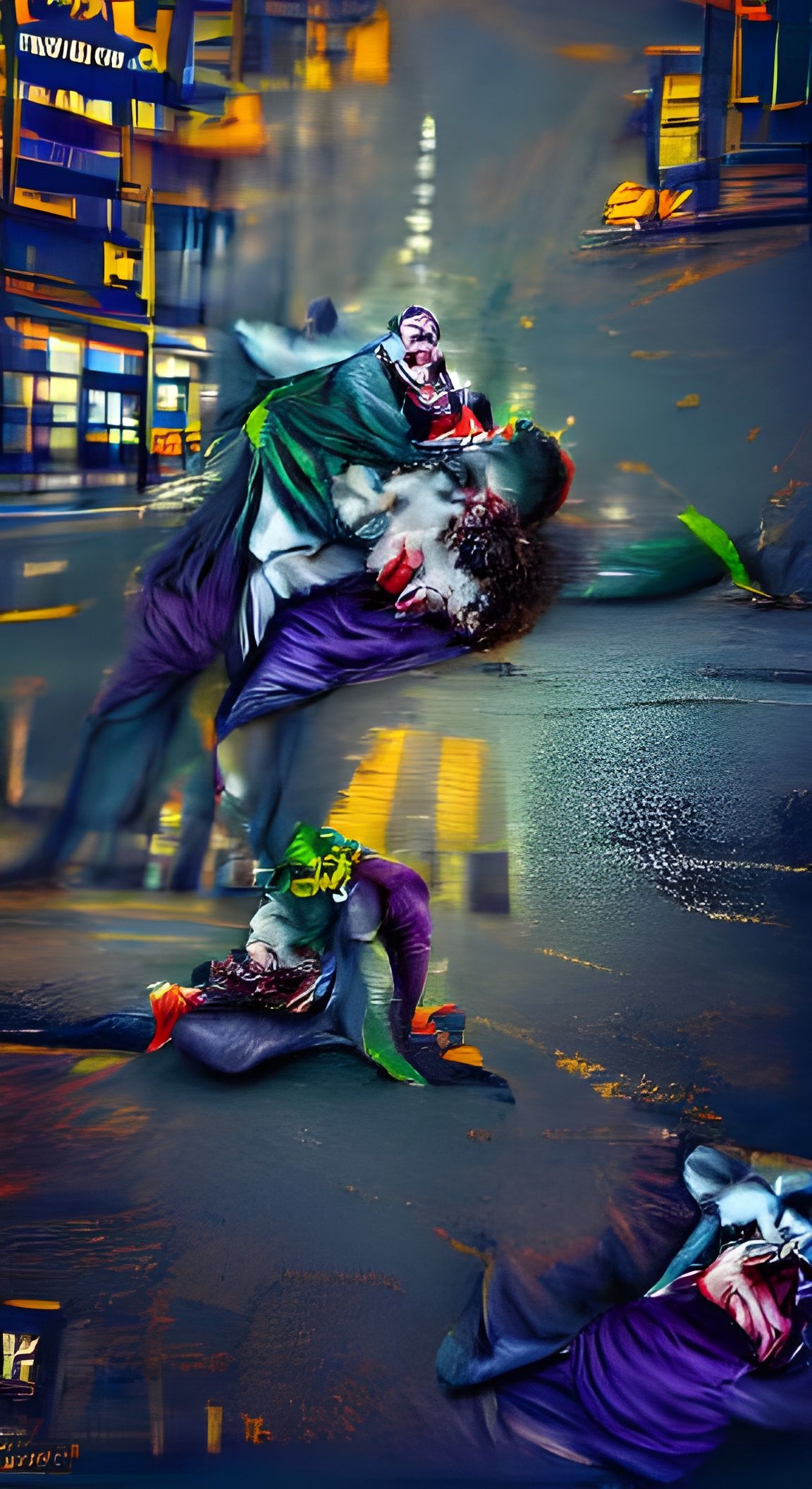 Joker vs Zombie Batman: Hyperrealistic Digital Art