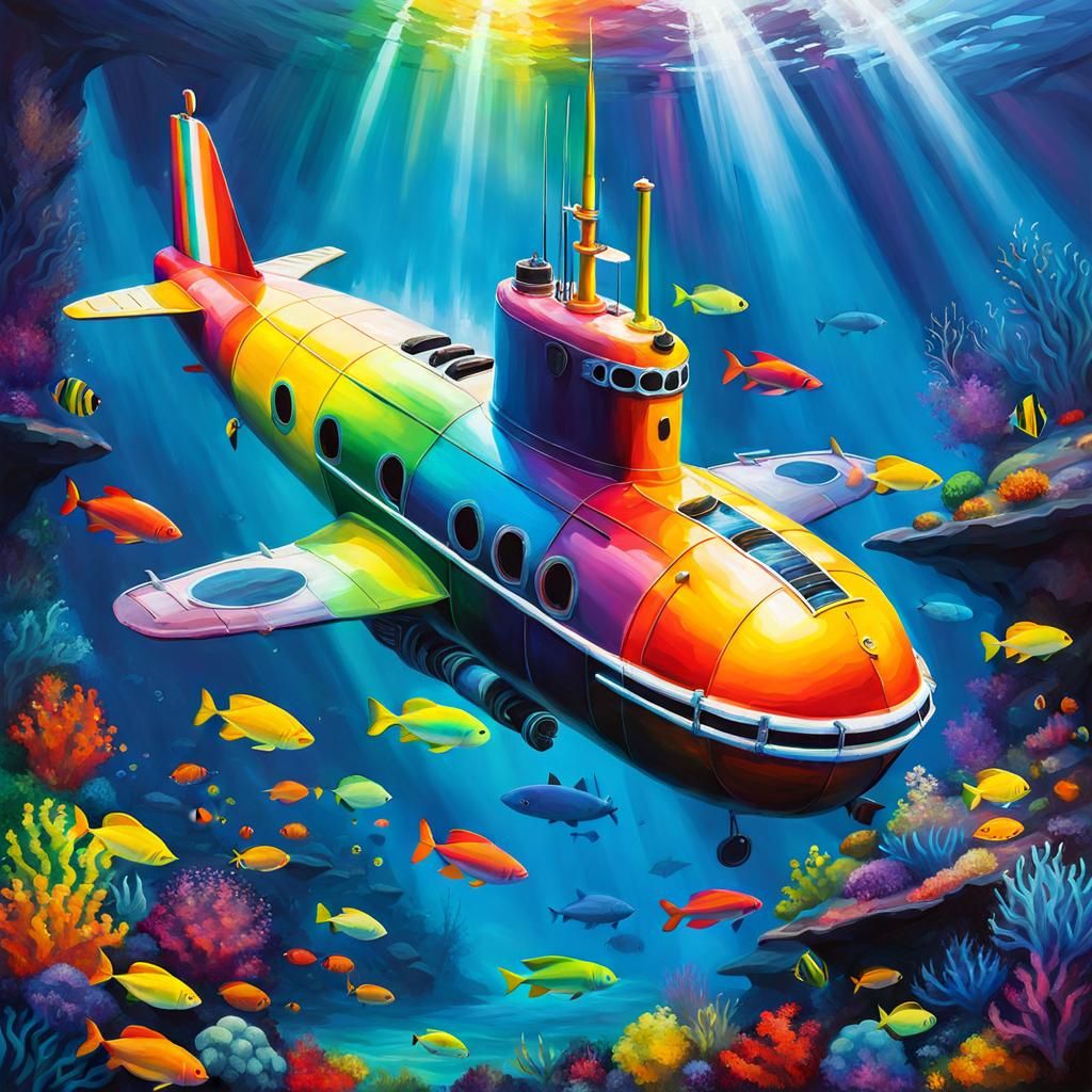 Rainbow Submarine 😎 ... Yellow Submarine who?