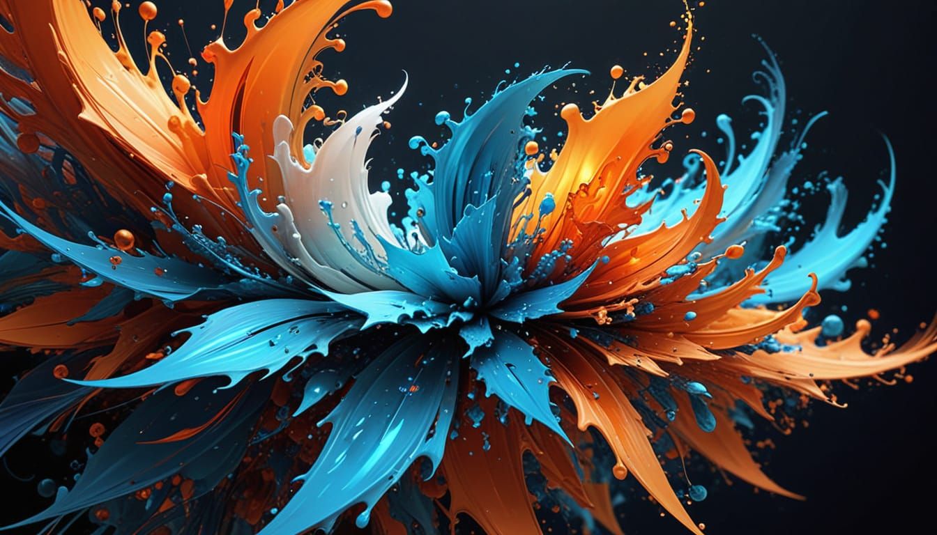 Abstract Quantum Physics Artwork with Dynamic Forms