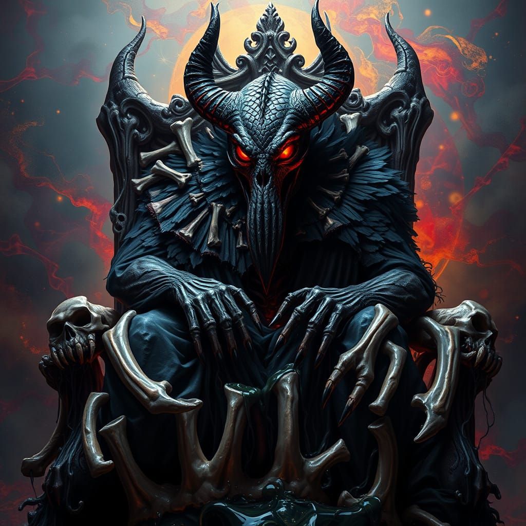 Dark God of Apophis Reigns Over Throne of Bones in Cyberpunk...