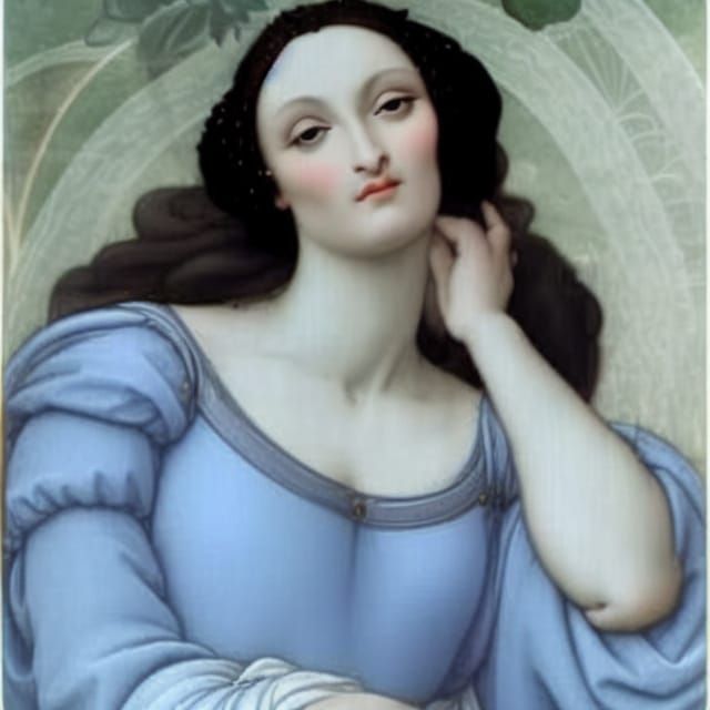 Renaissance Sleeping Beauty Portrait in Oil Painting Style