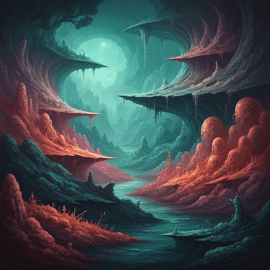 Fantastical Deep Color Matte Painting with Intricate Detail