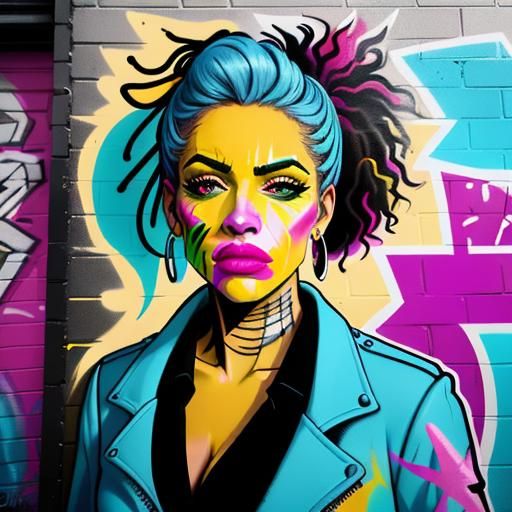 Lady Pink is a groundbreaking female graffiti artist who has...