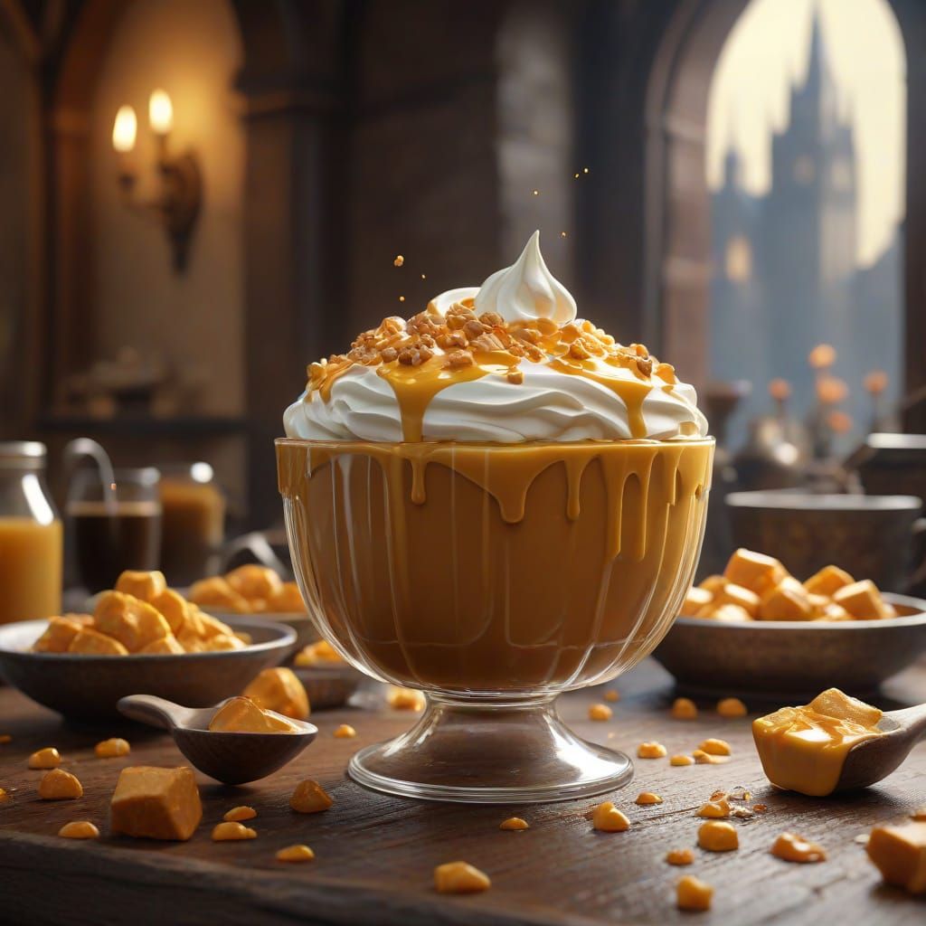 National Butterscotch Pudding Day Fantasy Matte Painting
