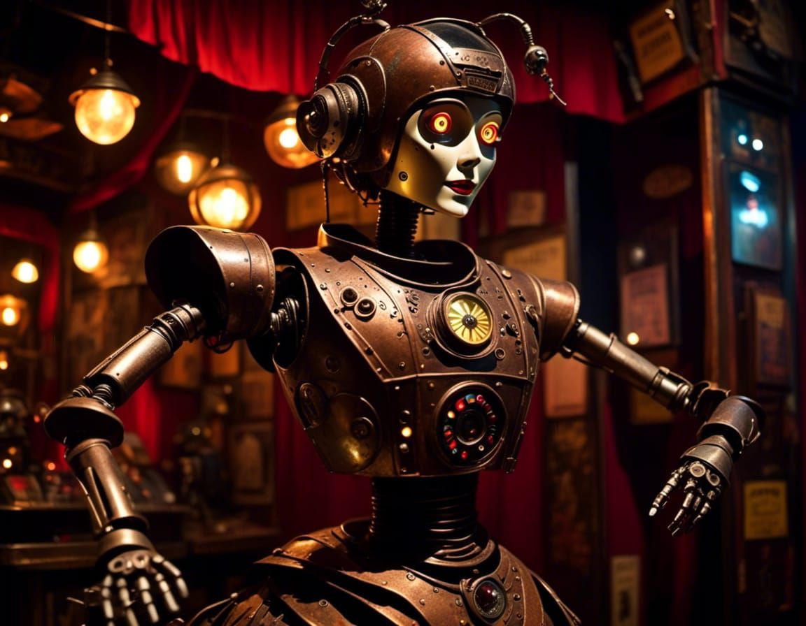 steampunk lady robot