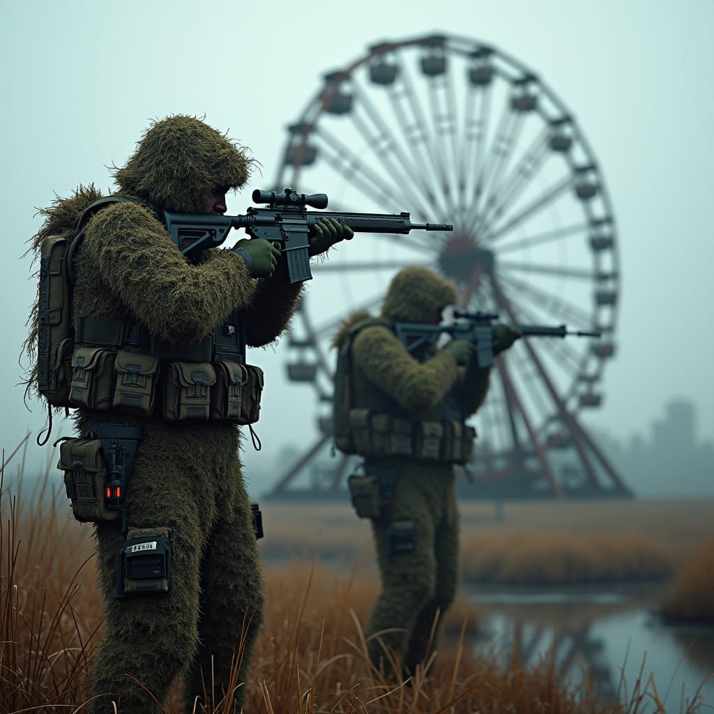 Chernobyl Sentinels: Ghillie Suits in Post-Apocalyptic Lands...